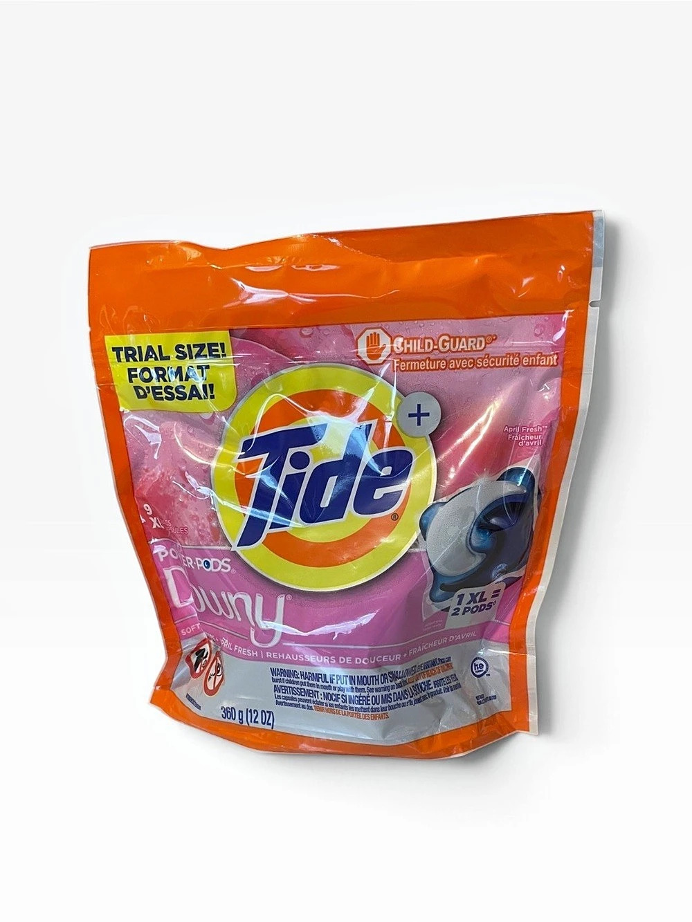 Tide Power Pods Plus Downy April Fresh Laundry Detergent Pacs 9 count xl